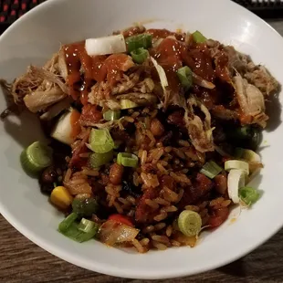 Sweet Appalachia Rice Bowl (BBQ pulled pork)