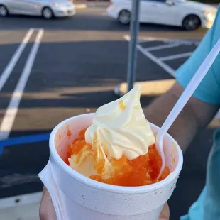 Orange Ice with Dole Whip