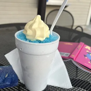 an ice cream in a cup
