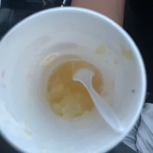 A little piece of hair of a worker in my food