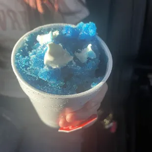 Blue raspberry with ice cream!