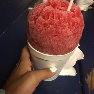 Strawberry raspa! Enough for two!