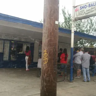 outside