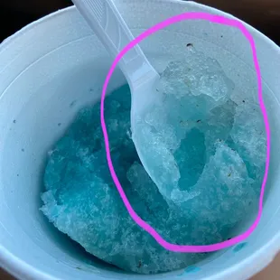 Blue bubblegum snow cone