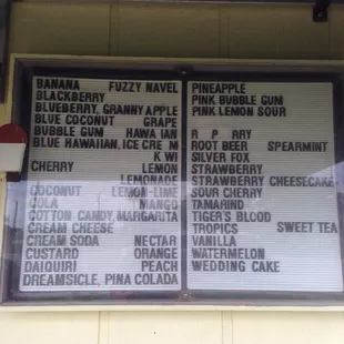 a menu on the outside of a restaurant