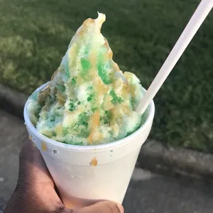 Frosted caramel apple