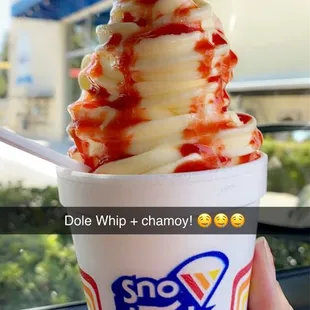 Dole Whip + Chamoy. And it was DELICIOUS!!!