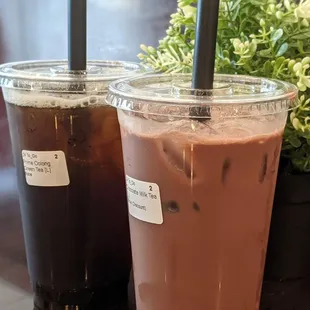 two cups of iced coffee