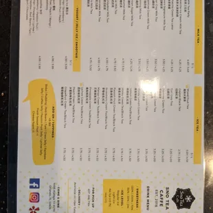the menu