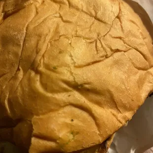 Bun with mold the green spots FYI are mold