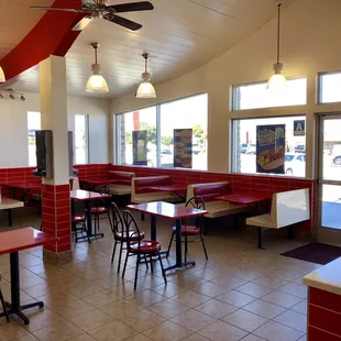 Clean, bright interior