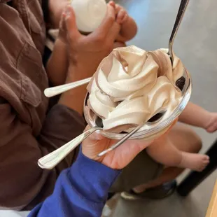 Vanilla chocolate soft serve - vegan