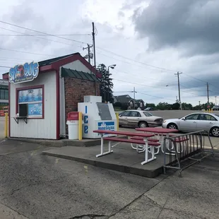 Outside - a cute little building