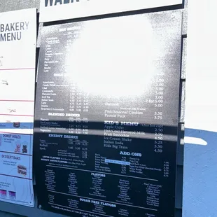 a walk up window menu