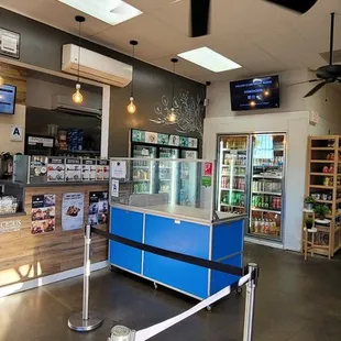 the inside of a convenience store