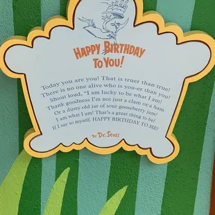 a happy birthday to you sign