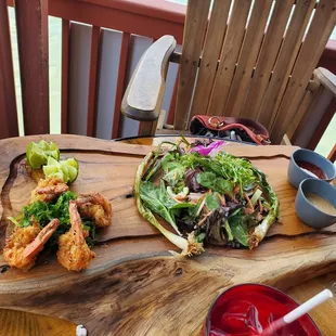 Seafood apps and salads. Excellent!