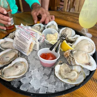 One dozen oysters