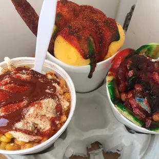 two bowls of food