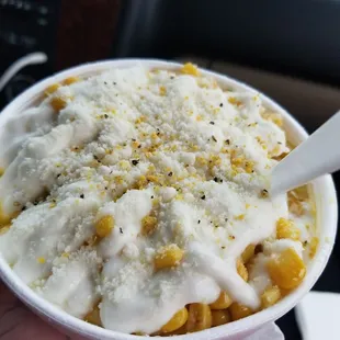 Best corn in the cup!! (I get it without all the red stuff like chili powder, but they do have it if you like it)