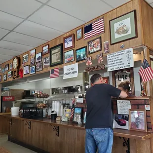 a man at the counter