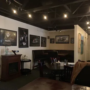 The art on the walls is for sale