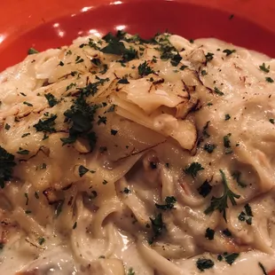 Smoked salmon fettuccini Alfredo