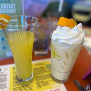 Mimosa and almost like an orange dreamsicle drink!