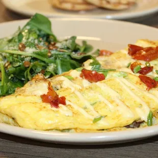 Ross had the Crab &amp; Asparagus Omelet mad with three cage-free eggs with a blend of lump &amp; claw crab meat, Havarti cheese, sautéed asparagus,