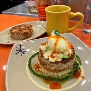 Parmesan-Panko Crab Cake Benedict*