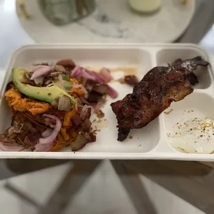 Sweet Potato Bacon Smash Up