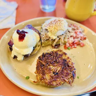 Benny Duo* Pork Chile Verde Benny* and Habanero Pork Belly Benny*