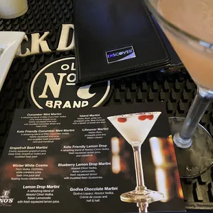 Martini Menu