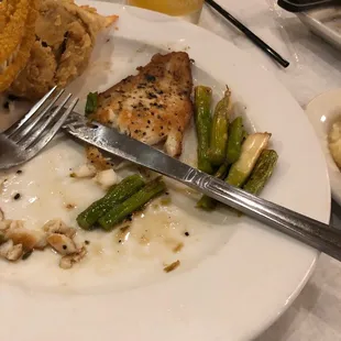 Trout was excellent along with asparagus.