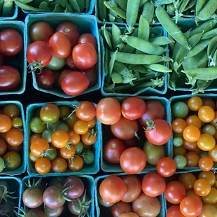 cherry tomato and peas