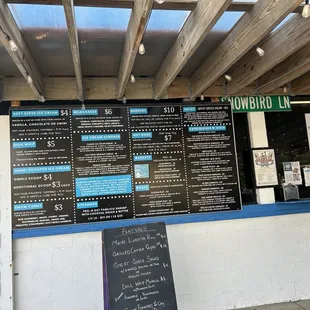 Menu board