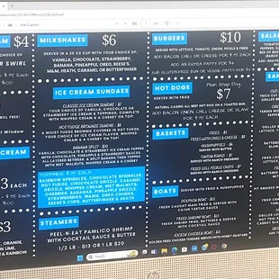 Our menu board