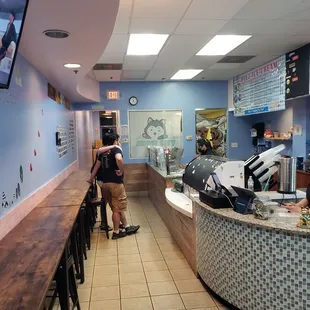 Heaven lol very unique place with awesome sushi and Boba teas.