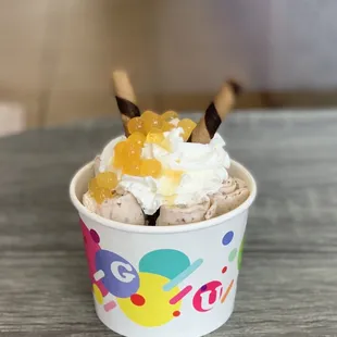 Cocoa&apos;s Dream - if you&apos;re like Ferraro Rocher you&apos;ll love it! With whipped cream, passion fruit pearls &amp; wafer cookies...yumm!