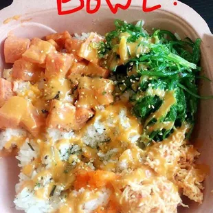 My poke&apos; (pronounced pokay by the way) bowl