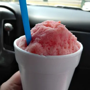 Peach with cream topping!