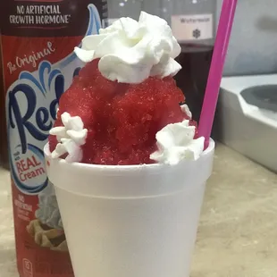 The best snow-cones around! The ice is so soft and not chunky, plenty of juice &amp; no dry ice at the bottom! Super nice workers and owners!!!