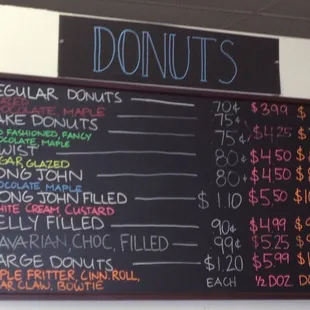 Plenty of donut variety, including donut holes at times.