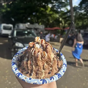 Nutella shaved ice cream