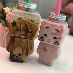 Boba  in the cutest containers.