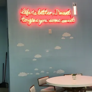a table and chairs