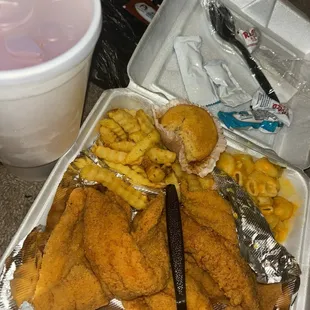 fish plate w fries and mac