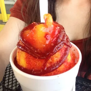 Large cup Mangonada with Strawberry.