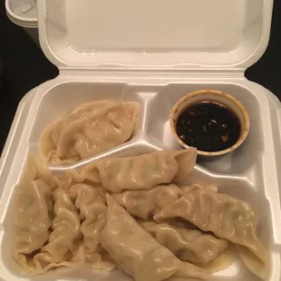 Steamed dumplings, one order comes with 8 and they are super tasty!