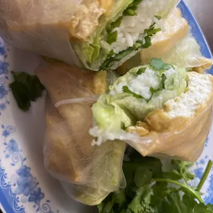 Tofu snow rolls
